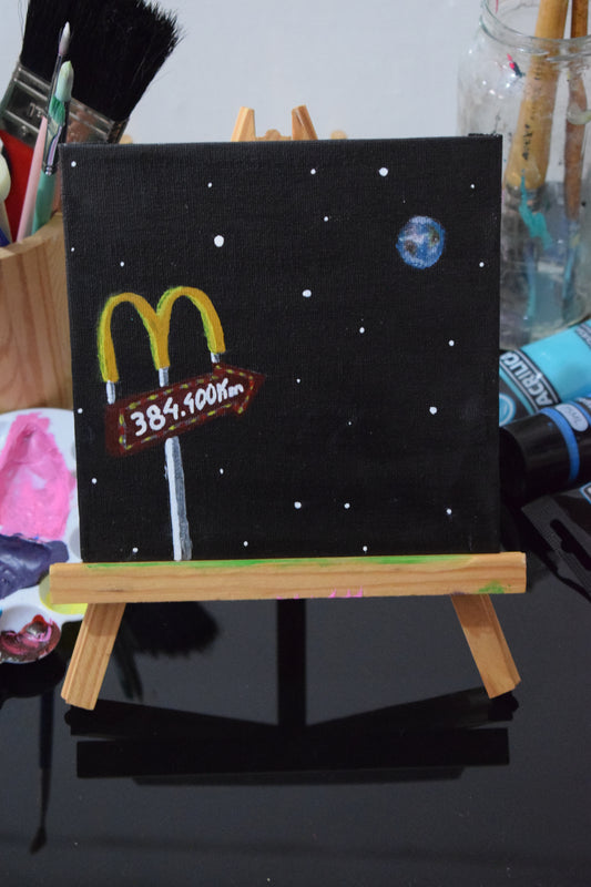 Placa Mc Donald's no espaço